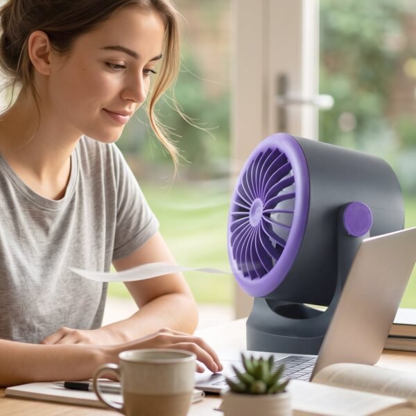 Fan_2_-4 Desktop Air Circulator Table Fan with Hanging Hook, Portable Desk Fan (1 Pc)