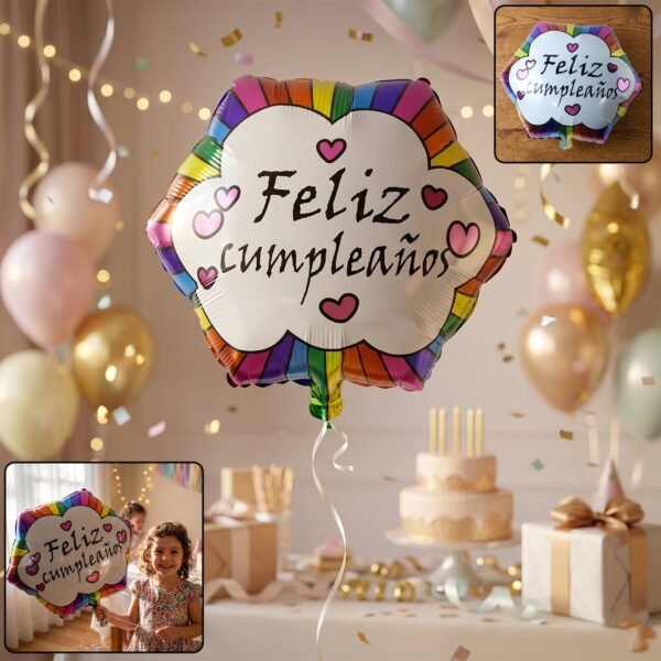 Feliz Cumpleanos Foil Balloon – Vibrant Birthday Decoration