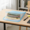 FileFolder-03 13 Pocket Document File Folder – Expanding Plastic with Handle