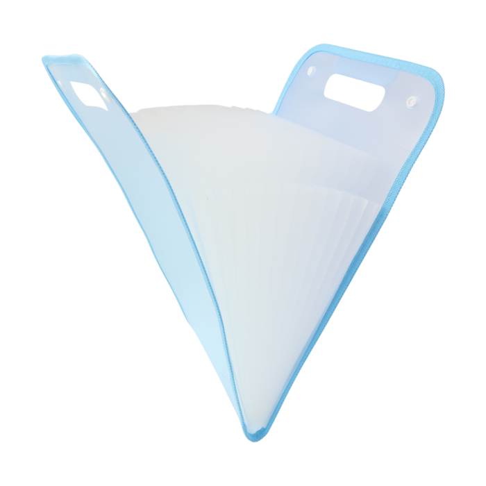 FileFolder-04 13 Pocket Document File Folder – Expanding Plastic with Handle