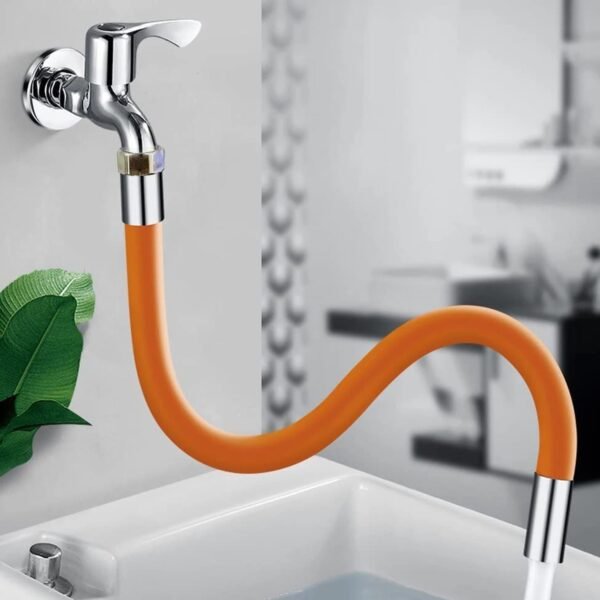 Flexible Silicone Water Tap Extender – 44cm Reach & Easy Installation