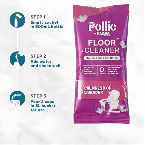Lavender Floor Cleaner Sachet – Concentrated Streak-Free 50 Gm