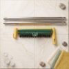 2 In 1 Long Handle Floor Scrubbing Brush with Wiper for Bathroom (1 Pc)