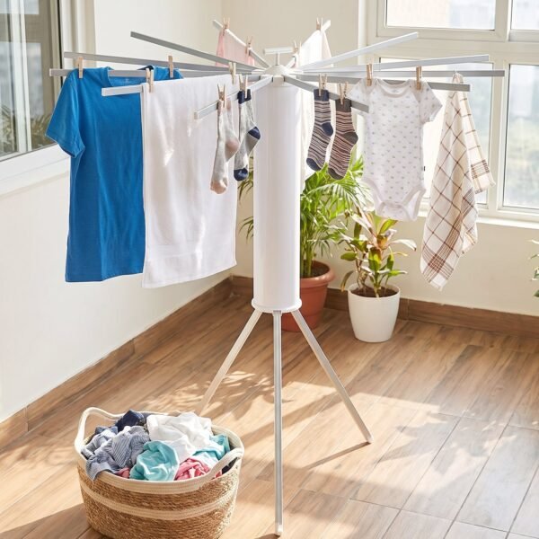 Foldable Octopus Clothes Drying Rack Stand Tripod Cloth Hanger for Home (1 Pc)