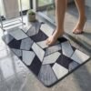 Geometric Anti Slip Door Floor Mat – Stylish & Water Absorbent