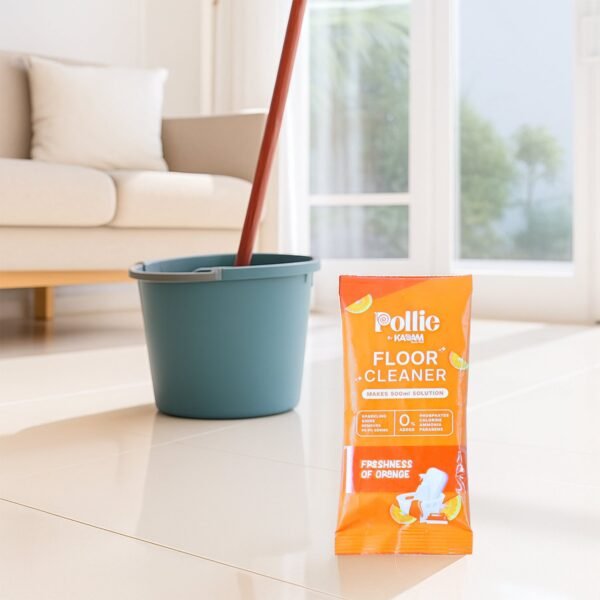 FloorCleaner-02 Concentrated Floor Cleaner Sachet – Quick-Dry Orange Fresh Shine
