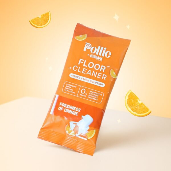 FloorCleaner-03 Concentrated Floor Cleaner Sachet – Quick-Dry Orange Fresh Shine