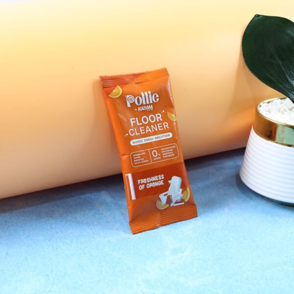 FloorCleaner-06 Concentrated Floor Cleaner Sachet – Quick-Dry Orange Fresh Shine