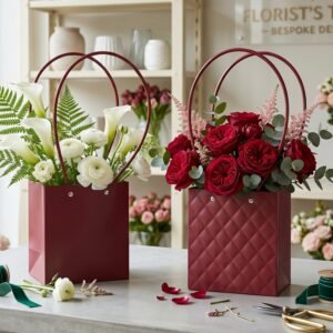 Foldable Flower Packaging Bag – Reusable and Water-Resistant