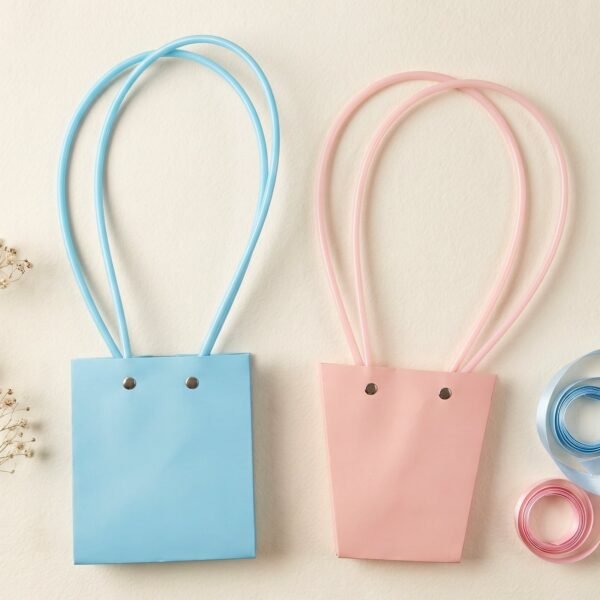 Flower Packaging Bag – Foldable Waterproof Handle for Gifts