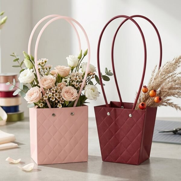 Foldable Flower Packaging Bag – Elegant & Water-Resistant Design