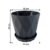 Diamond Design Plastic Flower Pot Set – Stylish 5-Piece Planters with Drain Tray