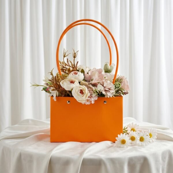 Foldable Flower Packaging Bag – Waterproof & Elegant Handle