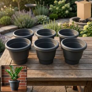 Plastic Flower Pot Planter Set – Ideal for Indoor & Outdoor Gardens
