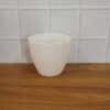 White Ribbed Flower Pot – Stylish Modern Indoor Planter