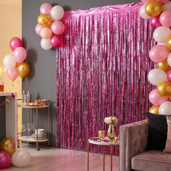Foil Fringe Curtain – Metallic Shimmer Party Backdrop