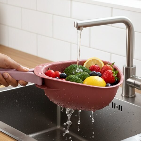 Foldable-Colander-02 Foldable Kitchen Colander – Space Saving with Drain Base