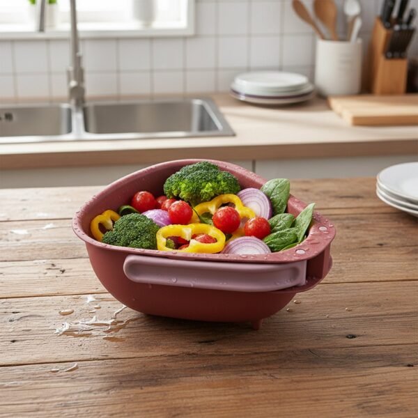 Foldable-Colander-03 Foldable Kitchen Colander – Space Saving with Drain Base