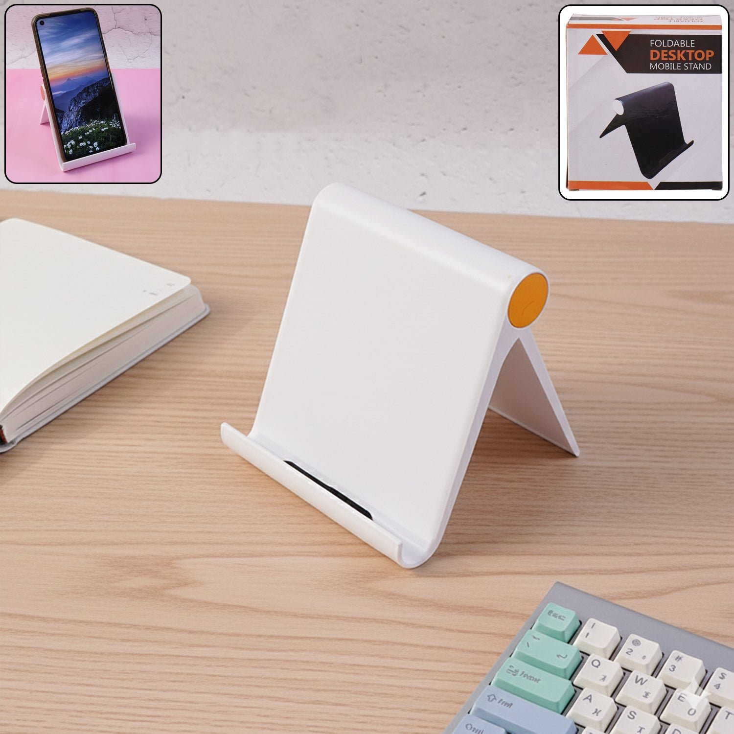 Foldable Mobile Stand – Slim & Portable Desktop Phone Holder