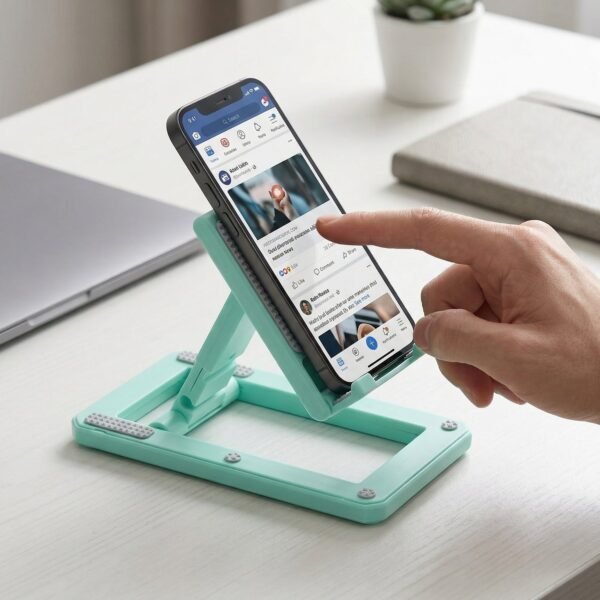 Foldable Mobile Phone Stand – Adjustable & Non-Slip for Comfortable Viewing
