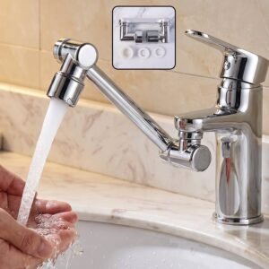 Rotatable Faucet Splash Head Extension, Swivel Arm Tap Nozzle Attachment (1 Pc)