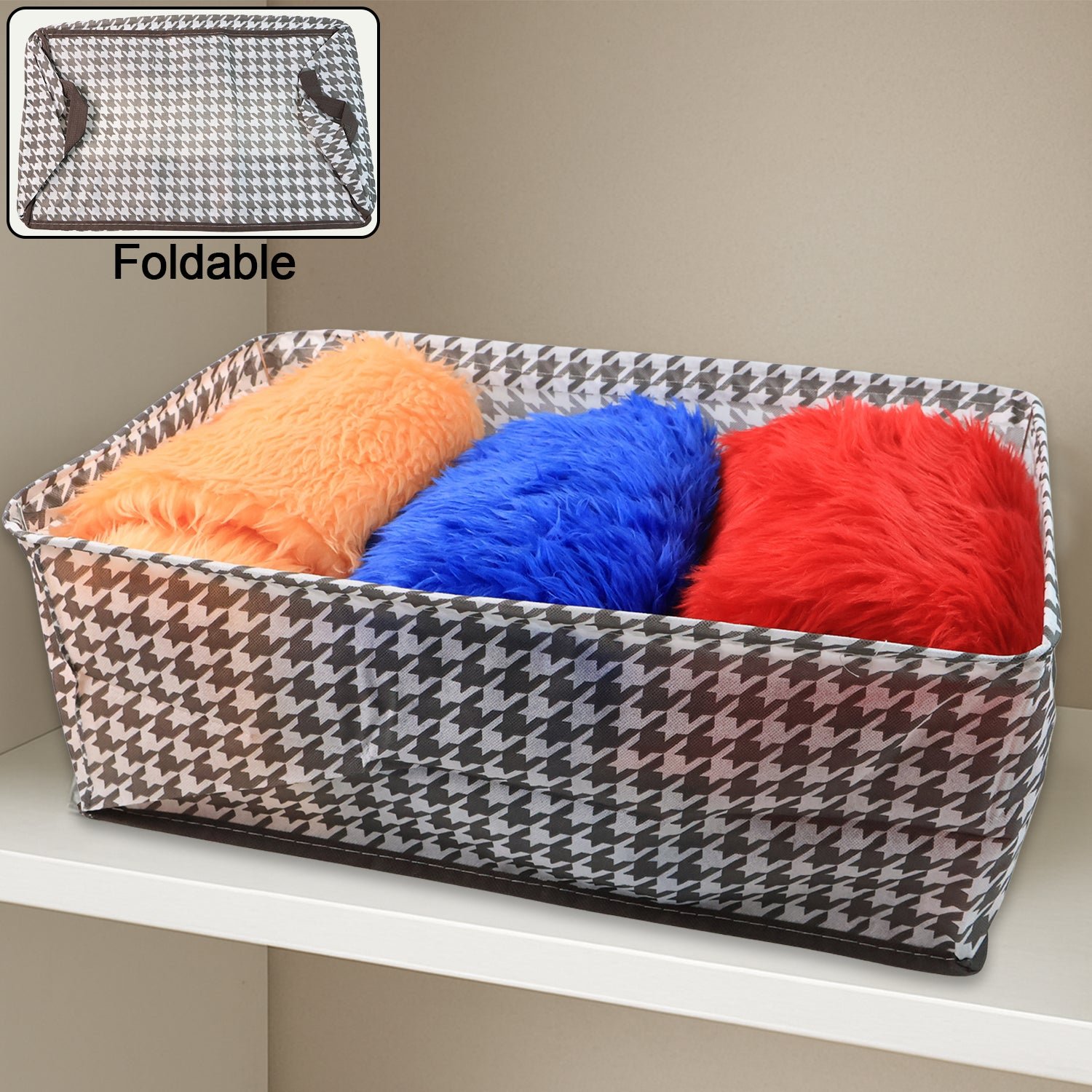 Folding-Storage-Box-07 Foldable Canvas Storage Basket – 42x28cm Organizer | Organivo