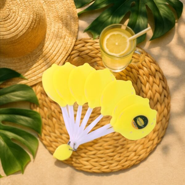 Lemon-Shape Hand Fan – Portable Foldable Cooling with Keychain