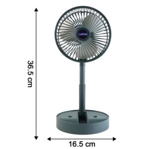 USB Folding Fan – Portable Desk Fan with Adjustable Speed & Phone Holder