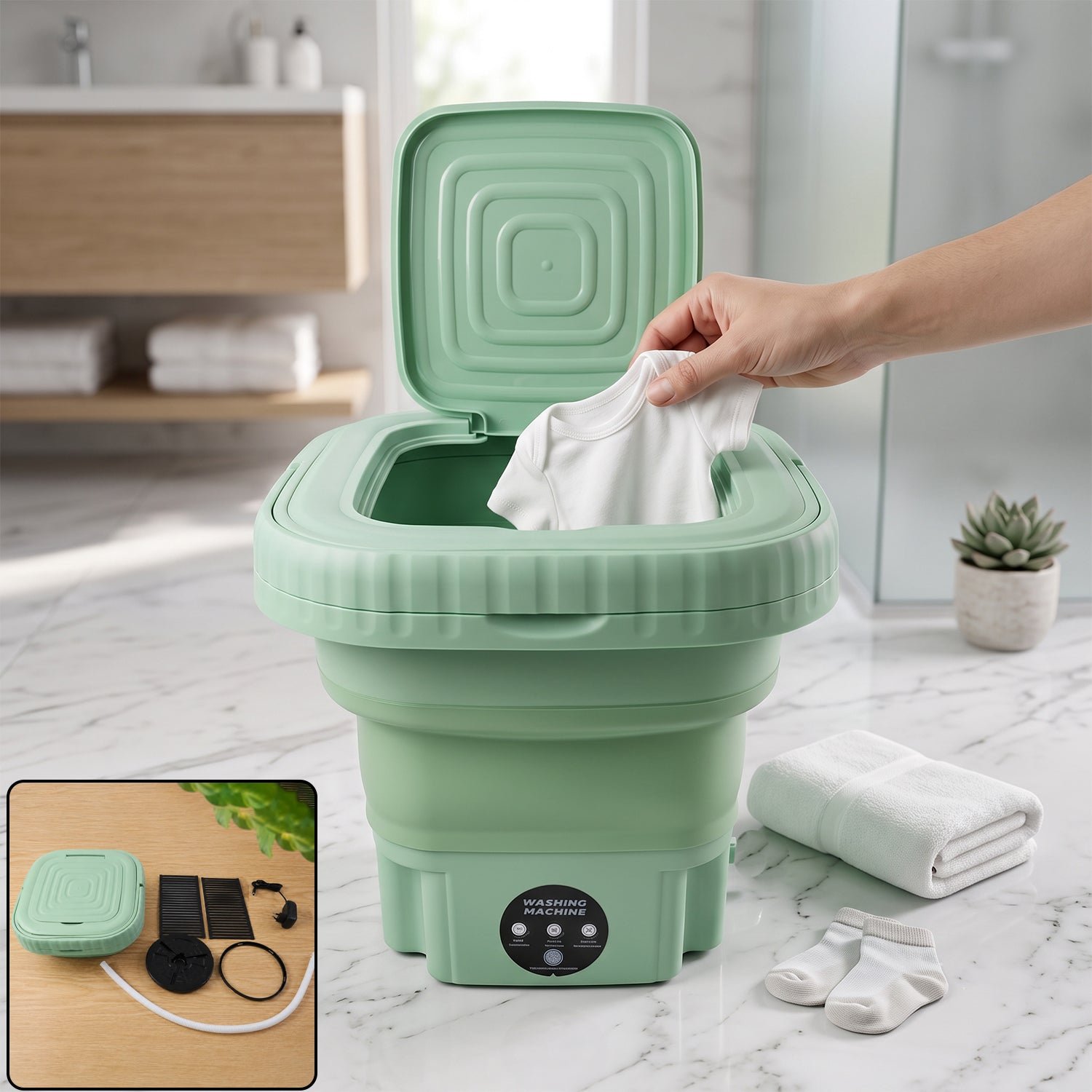 Portable Washing Machine – Mini Folding Washer for Delicates |
