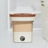 Portable Folding Washing Machine, Mini Collapsible Washer with Spin Basket (1 Pc)