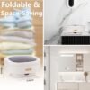 Portable Folding Washing Machine, Mini Collapsible Washer with Spin Basket (1 Pc)