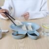 Dumpling Serving Plate – With Strainer & Dual Sauce Compartments