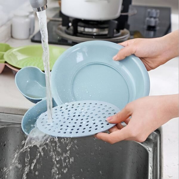 Dumpling Serving Plate – With Strainer & Dual Sauce Compartments