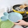 Dumpling Serving Plate – With Strainer & Dual Sauce Compartments