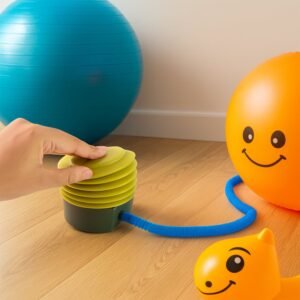 Foot Air Pump – Portable & Durable for Exercise Balls | FitFuzion