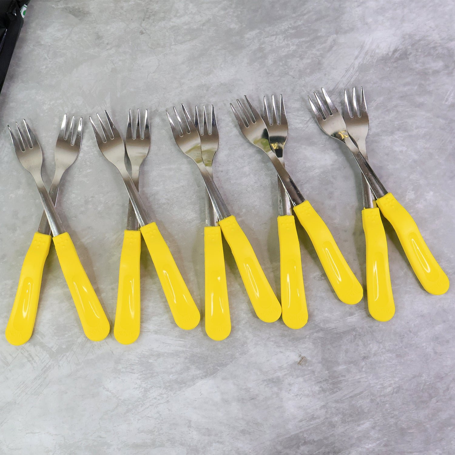 Stainless Steel Big Fork Set – Durable 10-Piece Dining Forks