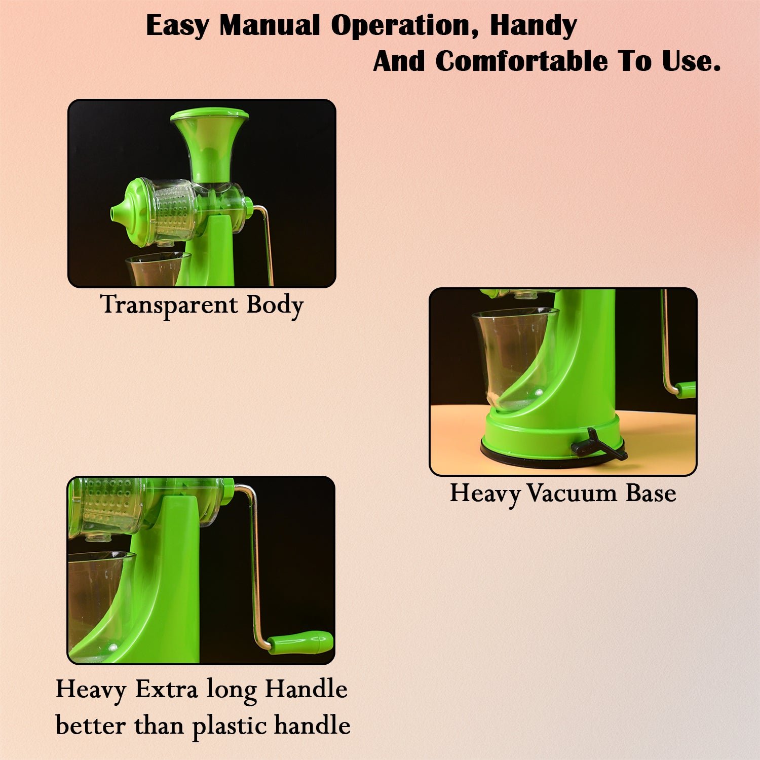 Manual Hand Press Juicer – Durable Cold Press Juice Extractor