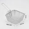 FryingBaske-size Deep Fryer Basket – Stainless Steel with Long Handle for Safe Frying