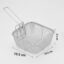 FryingBaske-size Deep Fryer Basket – Stainless Steel with Long Handle for Safe Frying