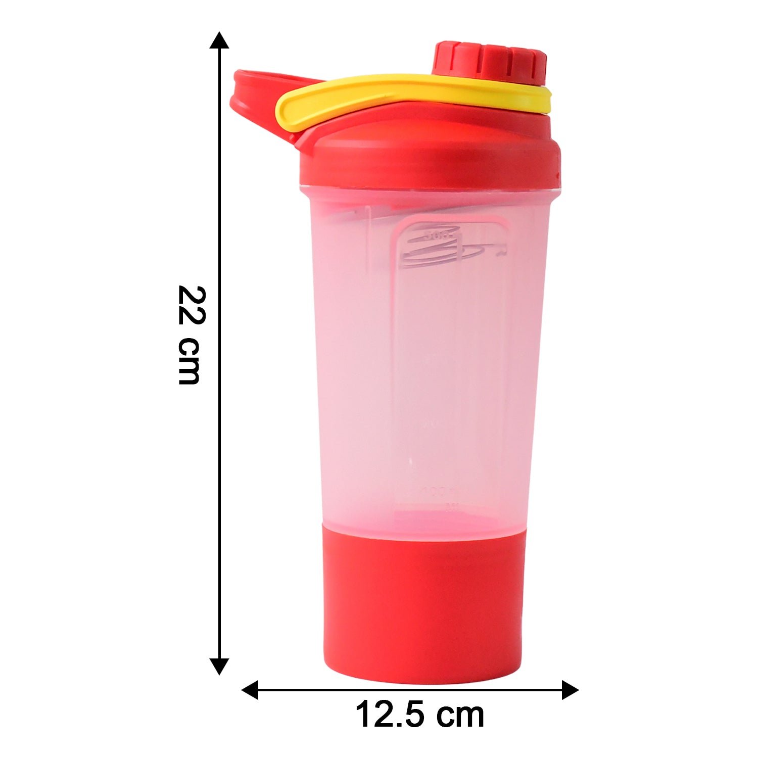 Gym Shaker Bottle 550ml – Leak-Proof with Mixing Ball