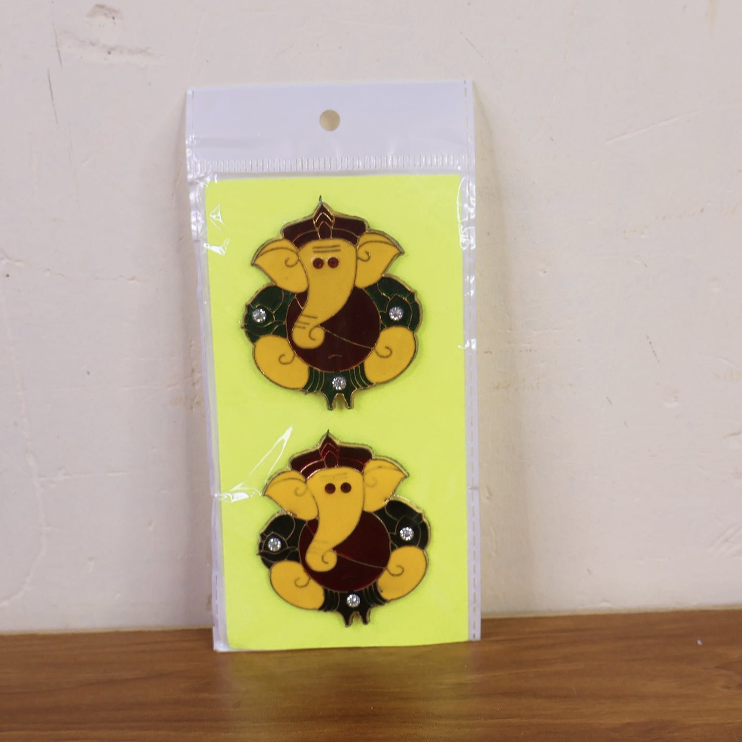 Lord Ganesha Wall Hanging Stickers – Set of 2 Vibrant Decor