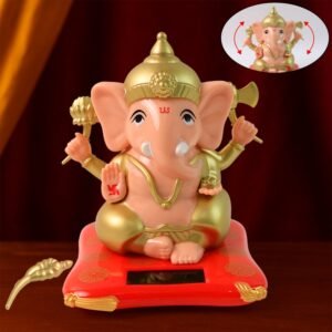Solar-Powered Dancing Ganesha Idol – Eco-Friendly Spiritual Décor