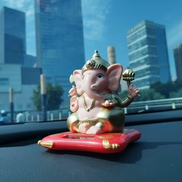 Solar-Powered Dancing Ganesha Idol – Eco-Friendly Spiritual Décor