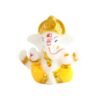 Lord Ganesha Decorative Idol – Mini Murti with Golden Crown