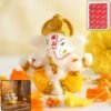 Lord Ganesha Decorative Idol – Mini Murti with Golden Crown