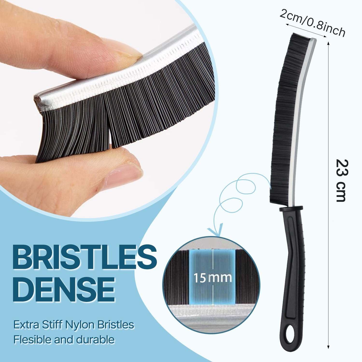 Corner Cleaning Brush – Long Handle Stiff Bristle Set (2 Pc)