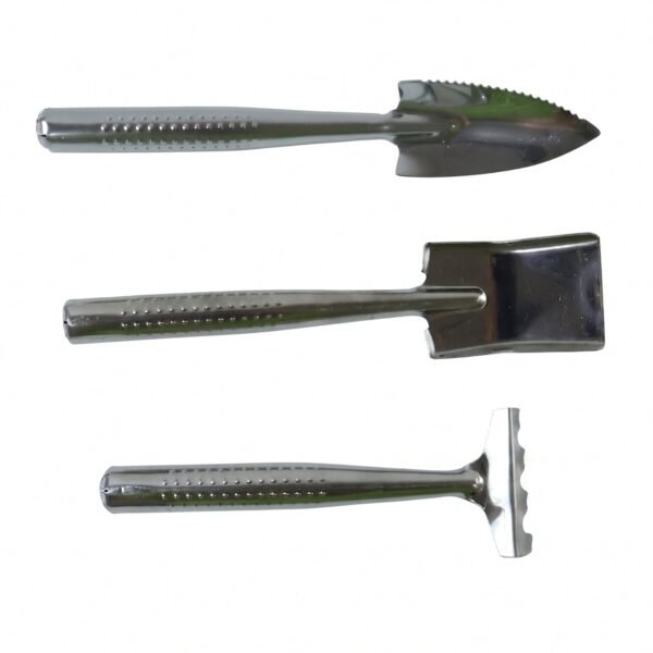Garden-Tools-7 Stainless Steel 3 in 1 Garden Hand Tool Set Spade Rake and Fork (3 Pc Set)