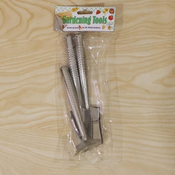 Garden-Tools-8 Stainless Steel 3 in 1 Garden Hand Tool Set Spade Rake and Fork (3 Pc Set)