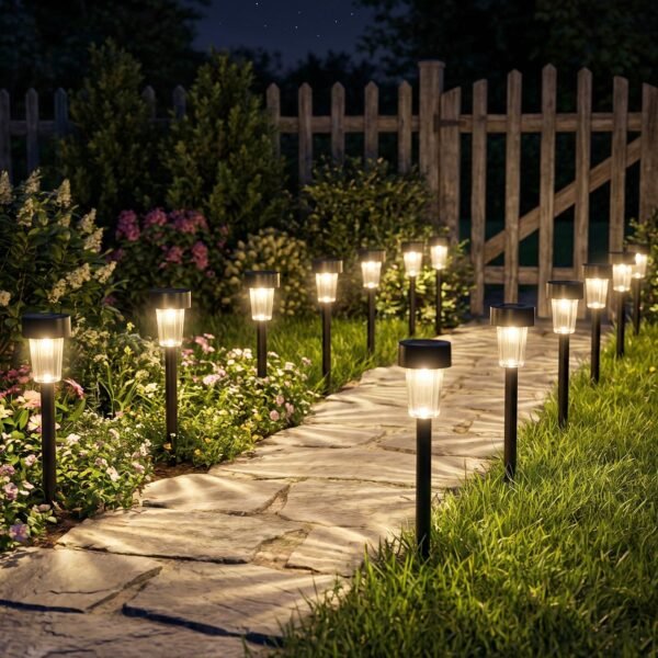 Solar Pathway Lights 10 Pc Set Outdoor Garden Stake Waterproof LED (10 Pc Set)