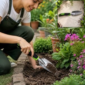 Garden Hand Trowel Stainless Steel Digging Tool Ergonomic Non Slip Handle (1 Pc)